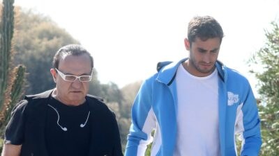 Ο Λευτέρης Πανταζής με τον Μάριο Καπότση