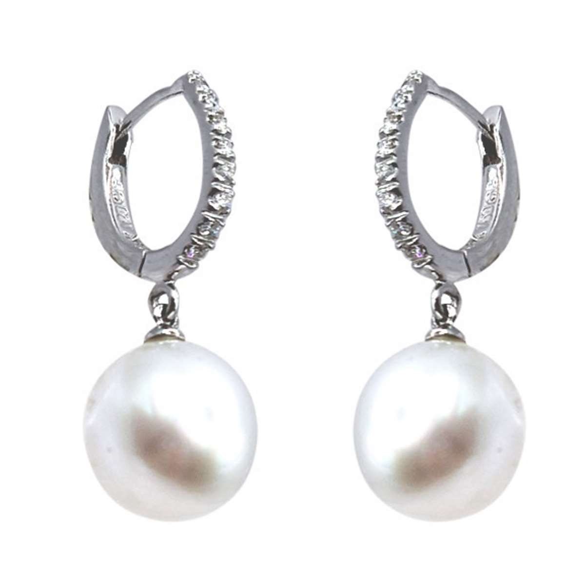 σκουλαρίκια με διαμάντια pearls center