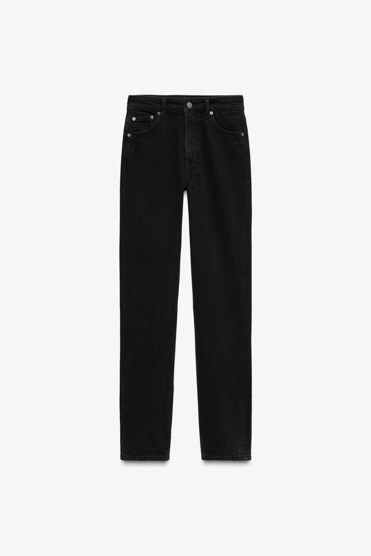 skinny μαύρο τζιν παντελόνι zara