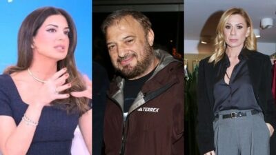 Η Σταματίνα Τσιμτσιλή,. ο Χρήστος Φερεντίνος και η Κατερίνα Καραβάτου