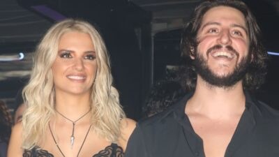 Ο Χάρης Παπατζανής και η Κατερίνα Λιόλιου σε βραδινή τους έξοδο