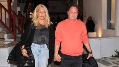 Ο Απόστολος Λύτρας και η Θεοδώρα Παπαδοπούλου στη Μύκονο