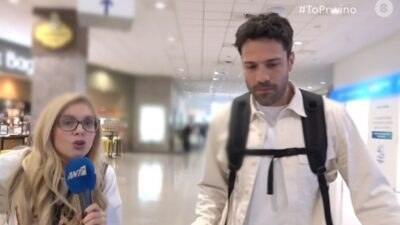 Ο Κωνσταντίνος Αργυρός στο αεροδρόμιο