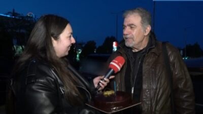 Ο Δημήτρης Σταρόβας στην κάμερα