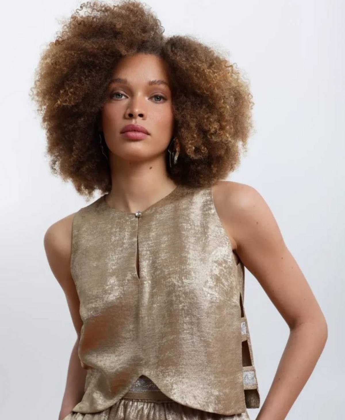 metallic top ezzea