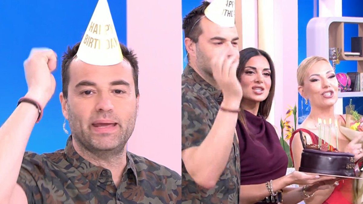 Η τούρτα του Φραγκολιά στο Happy Day για τα γενέθλιά του