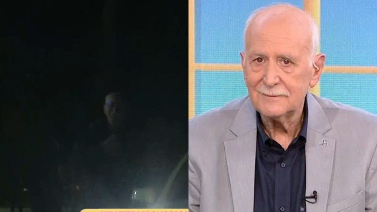 Ο Γιώργος Παπαδάκης έξω από τα στούντιο του ΑΝΤ1