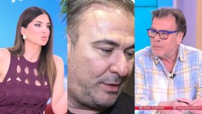 Η Σταματίνα Τσιμτσιλή ο Αντώνης Ρέμος και ο Δημήτρης Παπανώτας