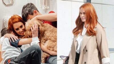 Η Χρηστίδου αγκαλιά με τα παιδιά της