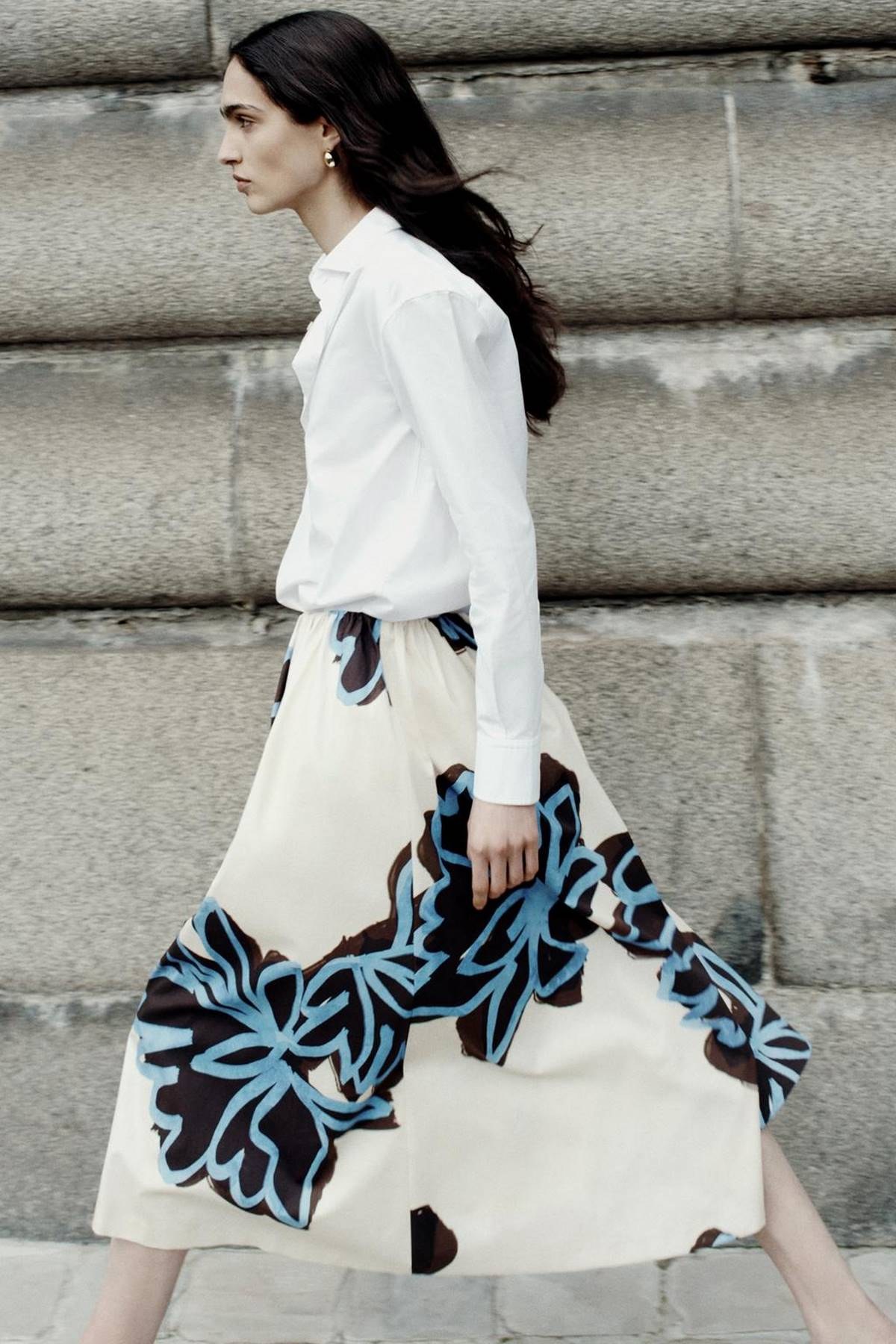 Zara φούστα εμπριμέ