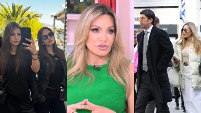 Η Ελένη Πετρουλάκη, οι κόρες και ο σύζυγός της