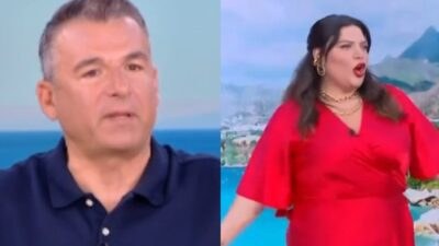 Ο Γιώργος Λιάγκας και η Δανάη Μπάρκα