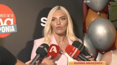 Η Ιωάννα Μαλέσκου στην κάμερα του Happy Day