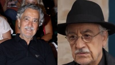 Ο Νίκος Γαλανός στην πραγματική ζωή και ως Ισίδωρος στη Γη της ελιάς