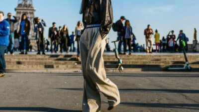 φαρδύ παντελόνι στο street style