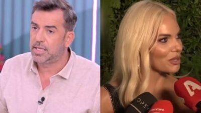 Ο Στέφανος Κωνσταντινίδης και η Ιωάννα Μαλέσκου
