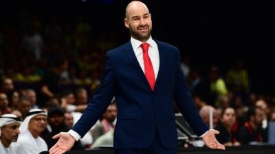 Ο Βασίλης Σπανούλης στον τελικό του Final Four