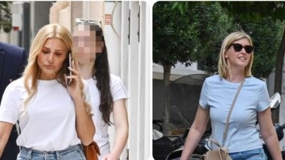Τζιν παντελόνι φοράνε οι Σία Κοσιώνη κιαι Νατάσα Θεοδωρίδου