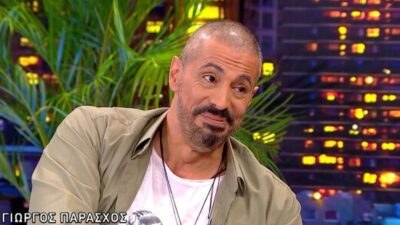 Ο Γιώργος Παράσχος στο πλατό του The 2night show