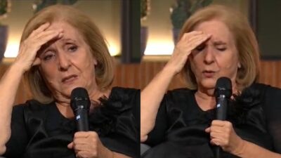 Η Κάρμεν Ρουγγέρη κλαίει