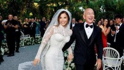 Η Λόρεν Σάντσεζ και ο Τζεφ Μπέζος στον γάμο τους