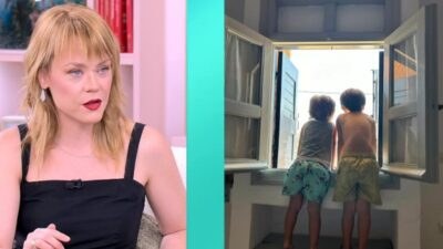 Η Λένα Παπαληγούρα και τα παιδιά της