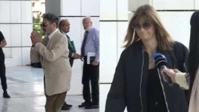 Ο Γιώργος Χριστοδούλου και η Άννα Μαρία Παπαχαραλάμπους στη δίκη Φιλιππίδη