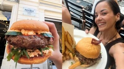 μπέργκερ του hard rock cafe