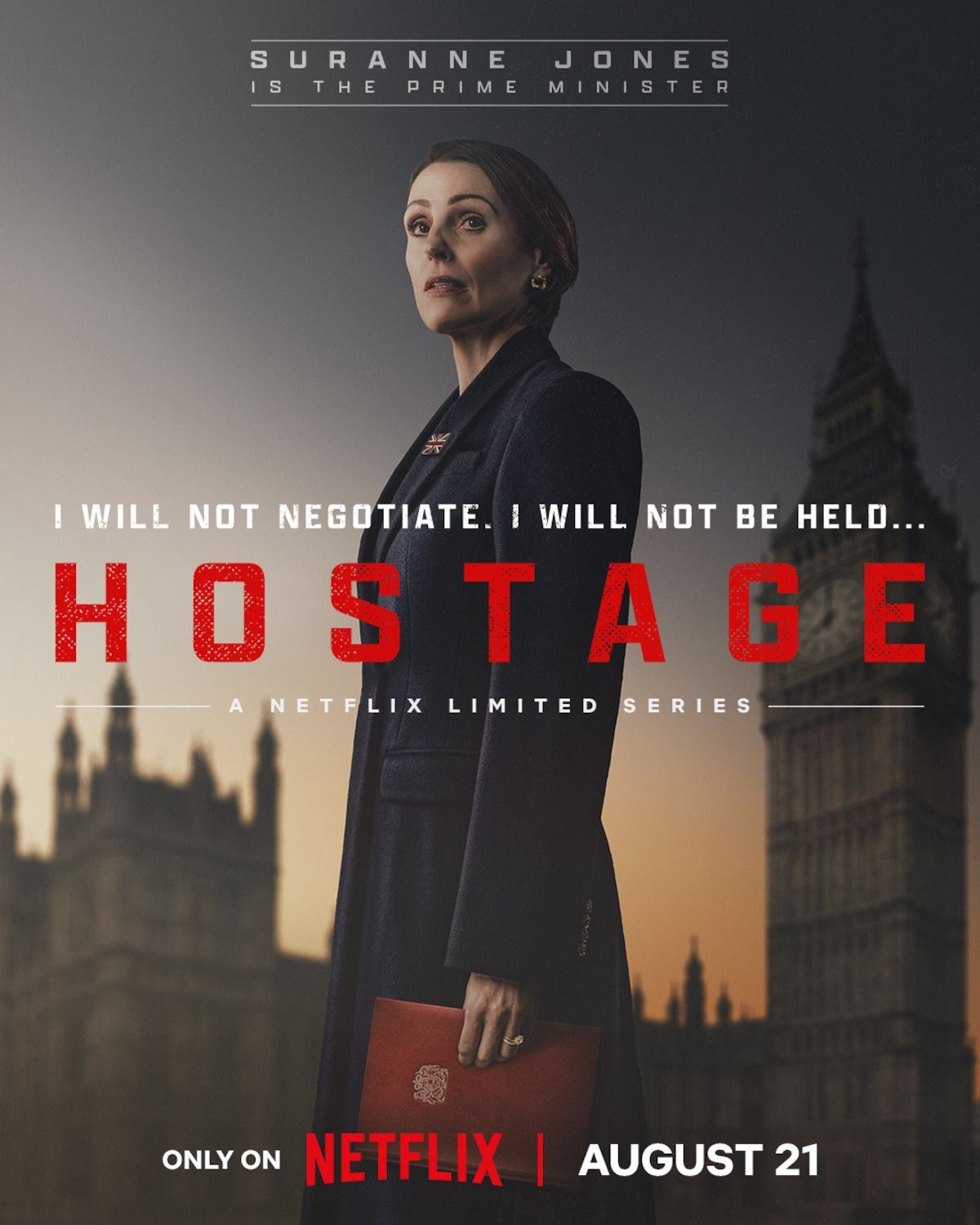 Η επίσημη αφίσα για την σειρά hostage του netflix