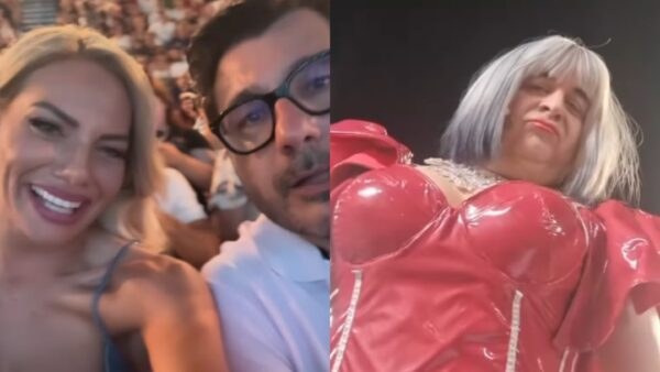 Η Ιωάννα Μαλέσκου και ο Λάμπρος Κωνσταντάρας στο Δελφινάριο