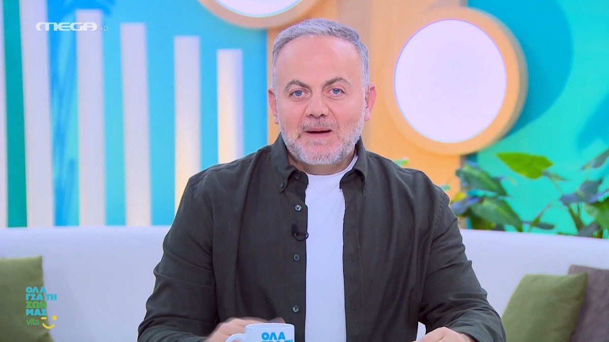 Ο Κεφαλογιάννης στο πλατό του Mega