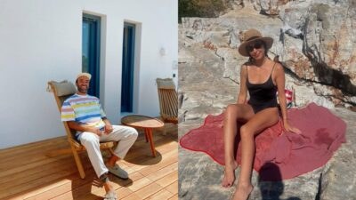 Ο Θάνος Χατζόπουλος και η Κατερίνα Παπουτσάκη