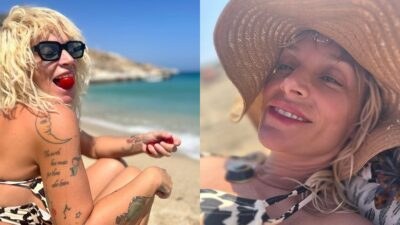 Η Ελεωνόρα Ζουγανέλη στην παραλία