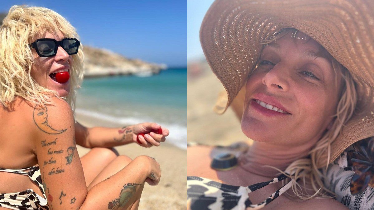 Η Ελεωνόρα Ζουγανέλη στην παραλία