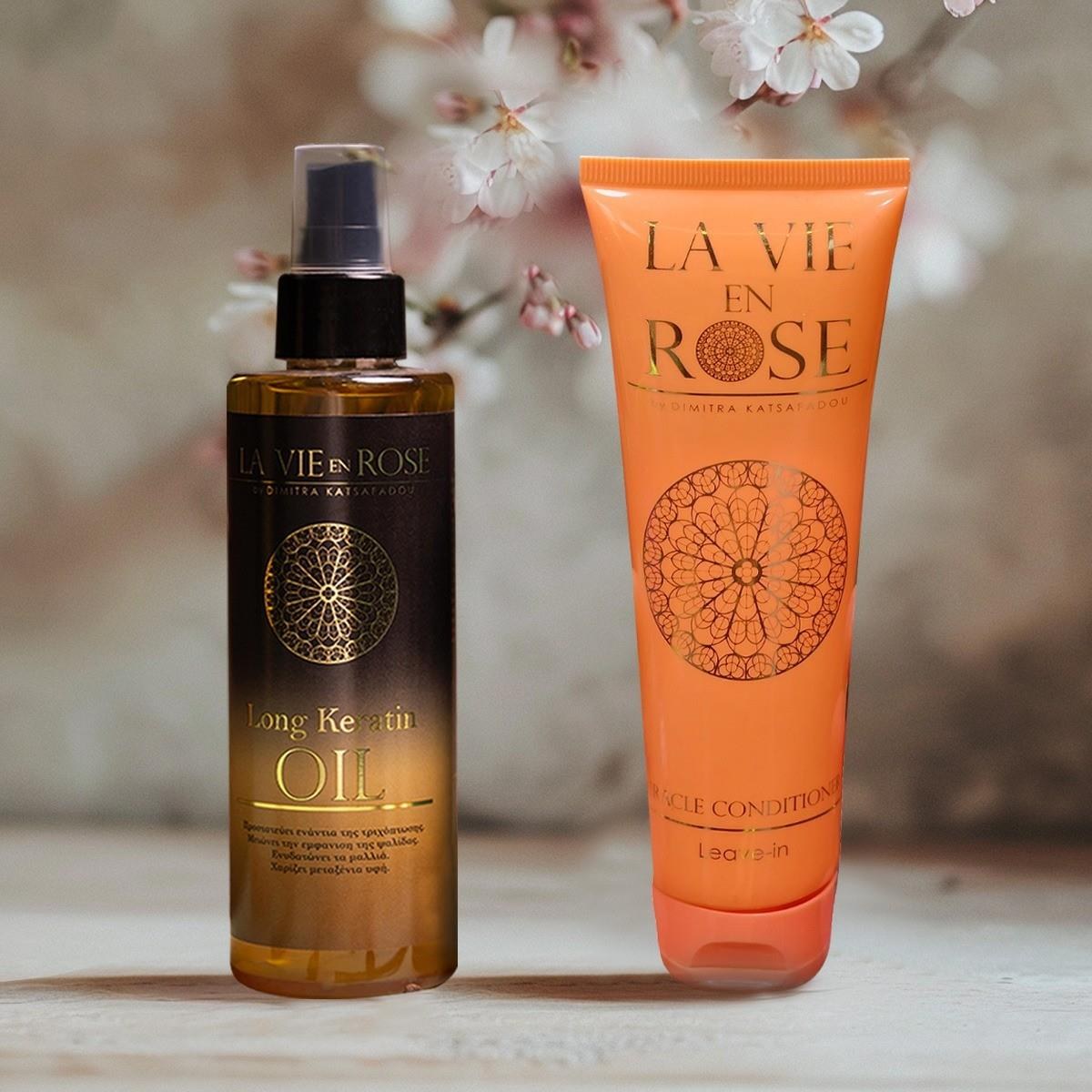Long Keratin Oil 200ml + Miracle Conditioner Leave-In 150ml La Vie en Rose