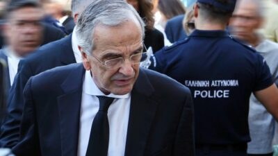 Ο Αντώνης Σαμαράς στην κηδεία της κόρης του