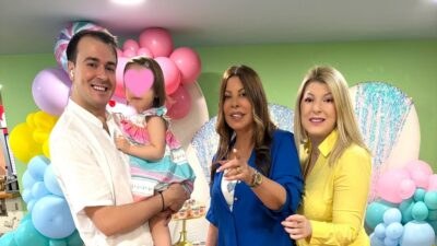 Η Άντζελα Δημητρίου, ο Φώτης Λώσης, η Όλγα Κιουρτσάκη με την κόρη της