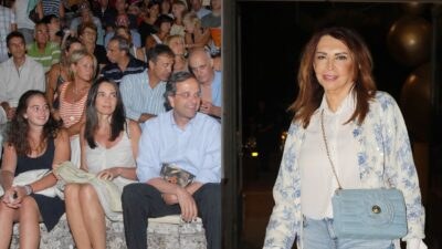 Η Λένα Σαμαρά, η Γεωργία Κρητικού, ο Αντώνης Σαμαράς και η Μιμή Ντενίση