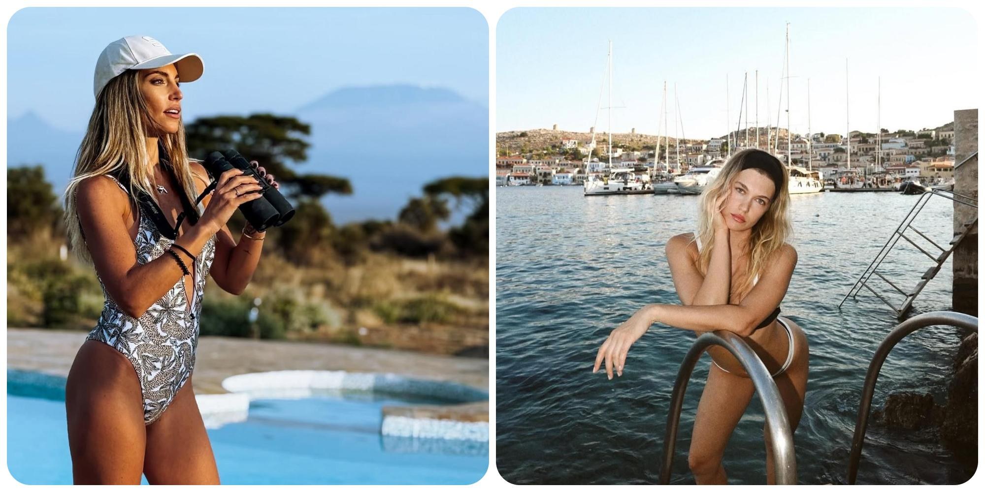 Κόκκινο μπικίνι φόρεσαν η Αθηνά Οικονομάκου και η Κλέλια Ανδριολάτου