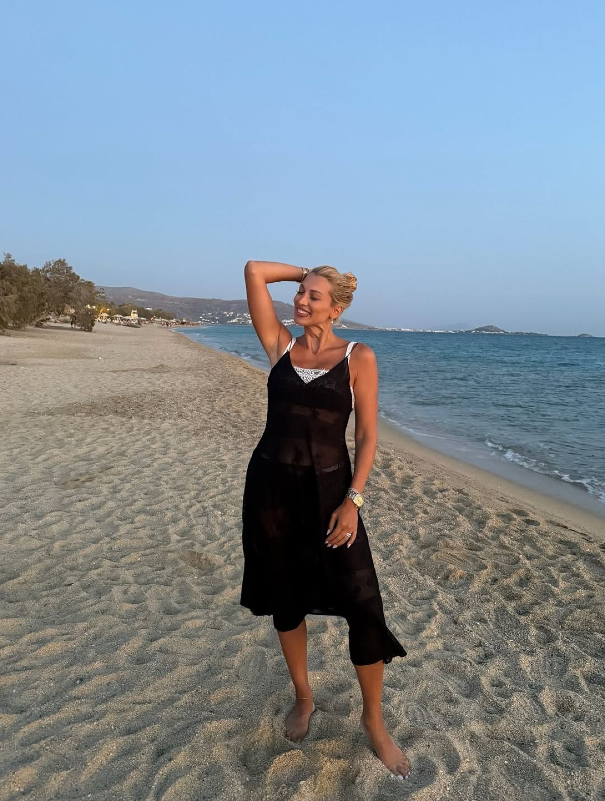 Η Κωνσταντίνα Σπυροπούλου στη θάλασσα