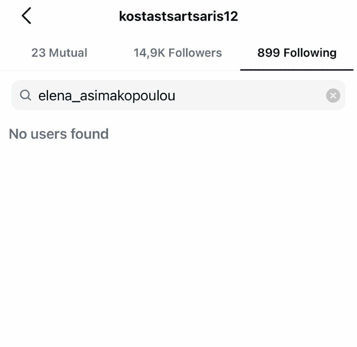 Το unfollow του Κώστα Τσαρτσαρή στην Έλενα Ασημακοπούλου