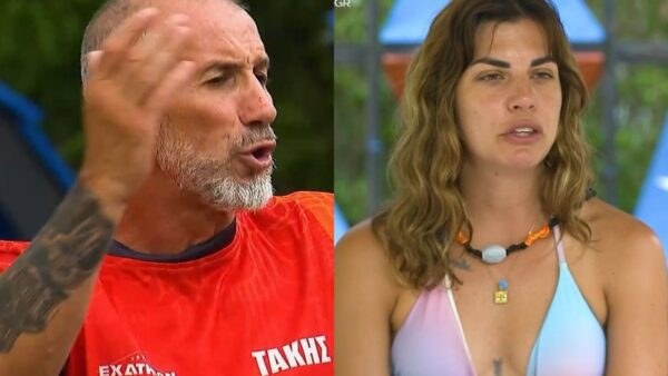 Ο Τάκης Καραγκούνιας και η Σταυρούλα Χρυσαειδή στο Exathlon