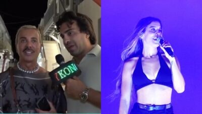 Ο Λάκης Γαβαλάς και η Μαρίνα Σάττι