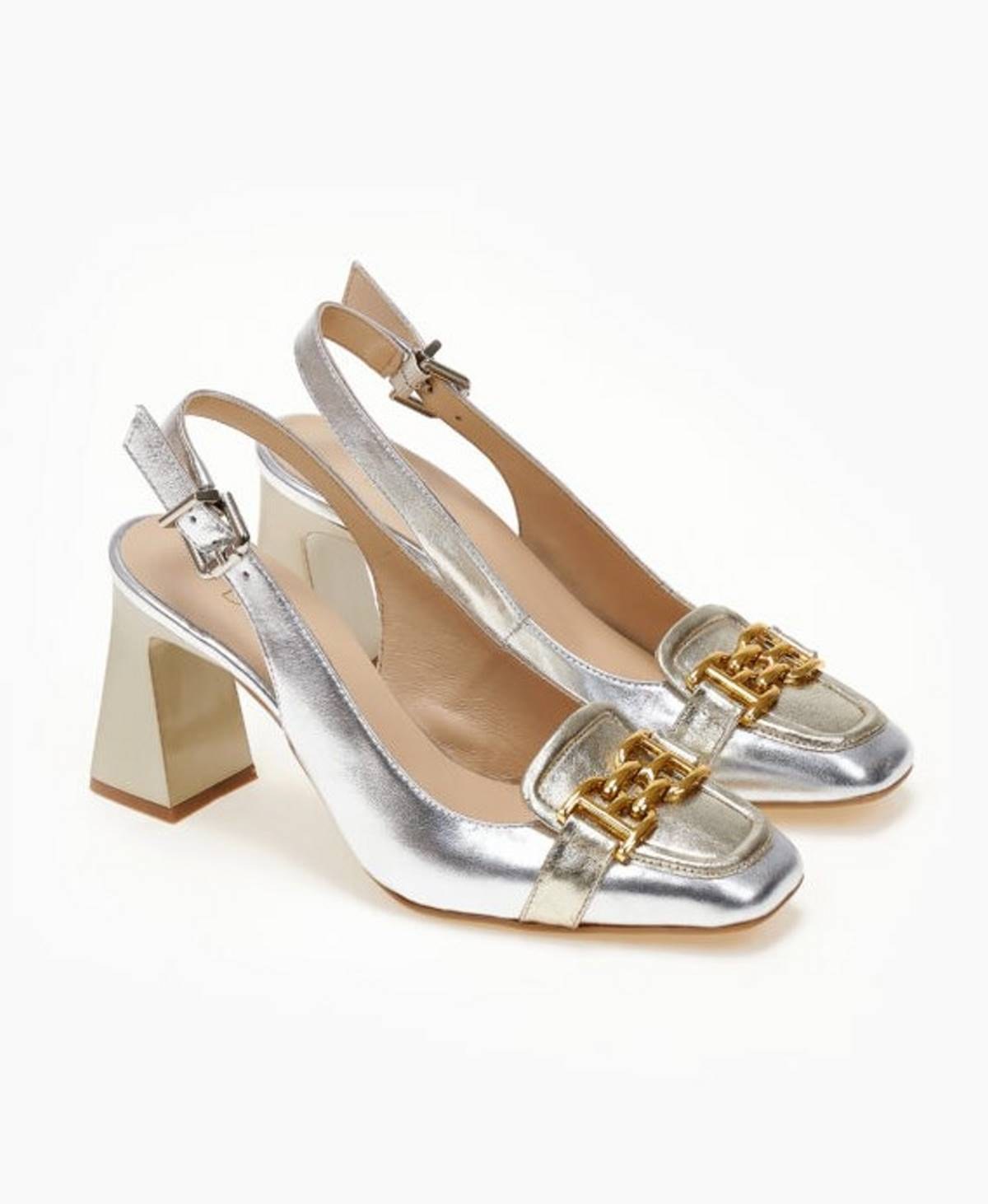 ασημί γόβες dore shoes