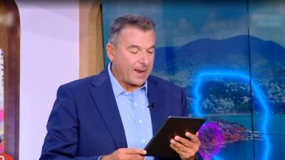 Ο Γιώργος Λιάγκας στην πρεμιέρα του