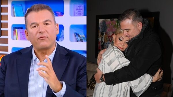 Ο Γιώργος Λιάγκας με τον Αντώνη Ρέμο και τη Μαρινέλλα