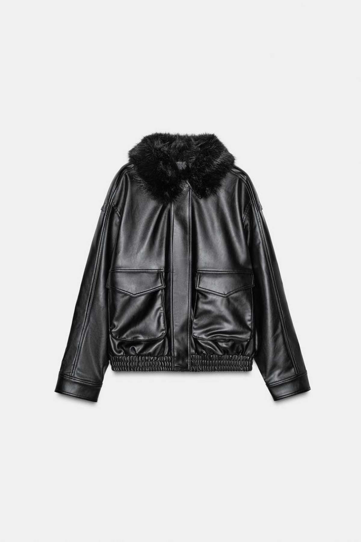 δερμάτινο μπουφάν zara