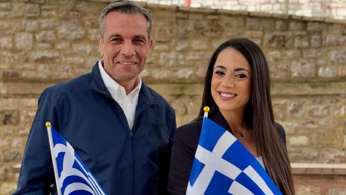 Ο Γιώργος Κουρδής και η Ευλαμπία Ρέβη