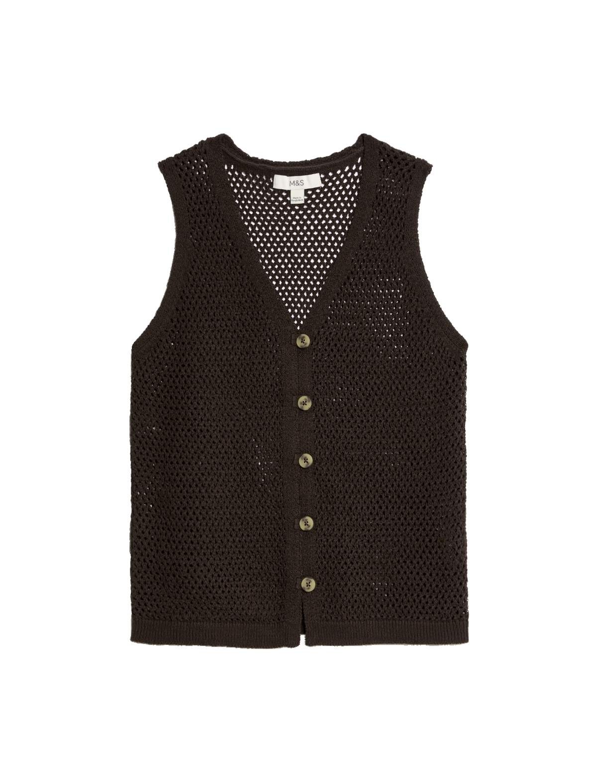 καφέ γιλέκο marks and spencer