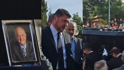 Πλάνα από την κηδεία του πατέρα του Νίκου Χαρδαλιά
